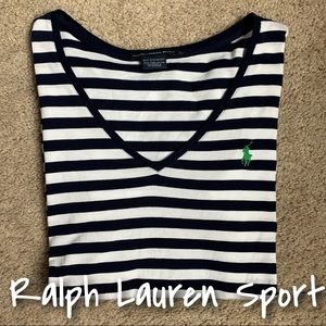Ralph Lauren Sport Striped V-Neck Tee